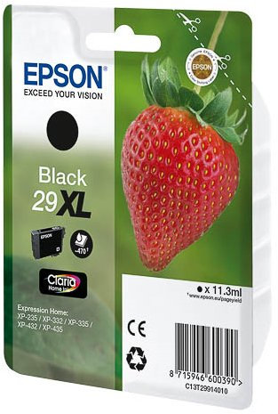 Epson 29XL K – Cartouche d'encre pour imprimantes (Noir, Haut, 11,3 ML, 10 – 80%, -40 – 60 °c, 5 – 35 °C)