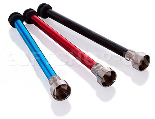 14 CM BONG DOWN PIPE SHOTTY TUBE ANODIZED ALUMINIUM STEM DOWNPIPE CHILLUM ALLUMINIUM WATERPIPE DOWNSTEM TUBE DETACHABLE BOWL AND GROMMET by CPUK TRADING