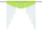 HongYa transparenter Voile Scheibengardine Tunnelzug Kurzstore Küche Kleinfenster Gardine H/B 125/120 cm Grün