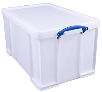 Really Useful Box Plastic Storage 84 Litre White Strong