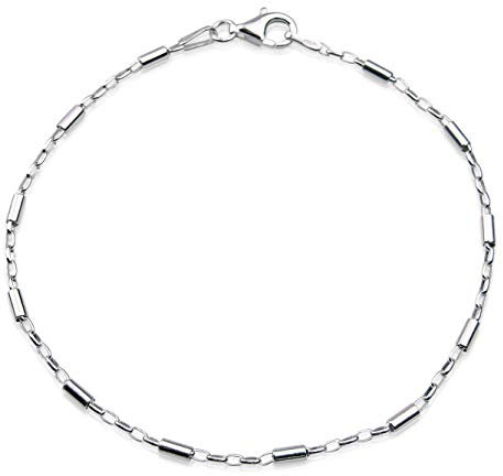 The Chain Company - Italian Cylinder Sterling Silver 7.5 Inch 19.5cm Bracelet