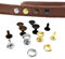 50 pcs - Double Cap Rivets 4.5 6 7 9 or 11 mm Studs Leather Craft Rapid Repair (Oxide Black, 9 mm - AFZ)