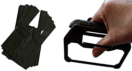 Pet Pooper Scooper Poop Scoop with 50 Dog Waste Bags with Handle Ties Doggy Pooper Scooper Set