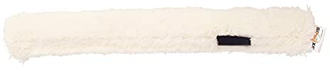 Axis Line 25 cm Einwaschhalterbezug Weiß, Profi Glasreinigungsbezug | Fensterreiniger Bezug aus 100% Polyester mit doppeltem Klettverschluss und Gummiband, waschbar bis 60 Grad fuer T-Traeger.
