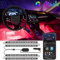 Govee Striscia LED Auto con APP, 4pcs 22cm Luci LED Interne per Auto con 9 Colori Multicolore Due linee Design, Musica sotto il cruscotto Kit di illuminazione, DC 12V