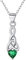ChicSilver Triquetra Celtic Knot Necklace with Heart Birthstone for May Women 925 Sterling Silver Simulated Green Emerald Pendant with Chain