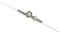 Minoplata Cordino filo di lenza trasparente con chiusura in argento sterling 925 40 cm di lunghezza, 40 cm, Filo lenza