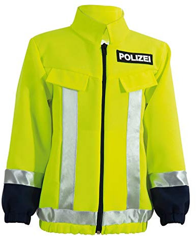 FRIES Fritz Söhne GmbH Kinder Polizei Jacke Neon Kostüm mit Aufschrift (140)