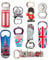 London UK England Famous Icons Mix Bottle Opener Fridge Magnets - Set of 9