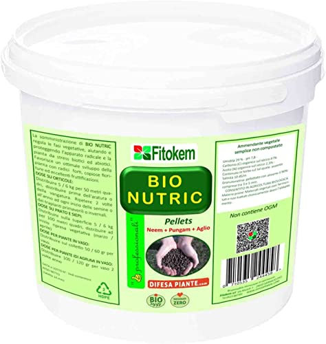 FITOKEM - BIO NUTRIC - PELLETS 3KG - PROTEZIONE DELLE RADICI - CONCIME A BASE DI OLIO DI NEEM + OLIO DI PUNGAN + ALIO