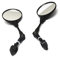 Shkalacar 1 Paar Universal Motorrad Spiegel Side Mirror Scooter Aluminiumlegierung Lenker Zusammenklappbar runde Form Rearview Base modifizierte Zubehör für Street Cars Scooters