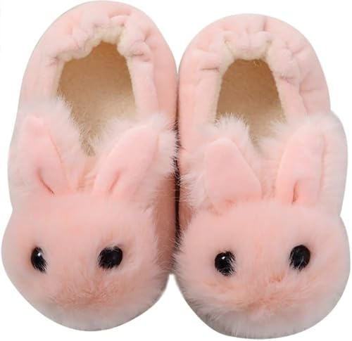Aggroot Hiver Chaussons de Maison Enfant Fille Garçon Pantoufle Chaudes Peluche Chaussures Maison Pantoufles Animal d'intérieur Souple Antidérapants