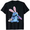 Disney Stitch in Easter Bunny Costume with Cute Fuzzy Friend T-Shirt