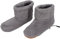 Chaussons de Pied Chauffants avec Enveloppe de Cheville, Chaussures Chauffantes électriques Douces et Relaxantes en Peluche pour L'hiver Froid (Gris)