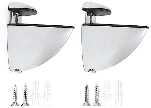 Supporti metallici per ripiani in vetro, pinze regolabili per ripiani di 3-10 mm di spessore