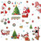 craspire 8 Feuilles 8 Styles Autocollants de Fenêtre de Noël Grand Père Noël Fenêtre S'Accroche Flocon de Neige Décoration Murale Stickers Affichage pour Chambre Salon Magasin Vitrine Décorations