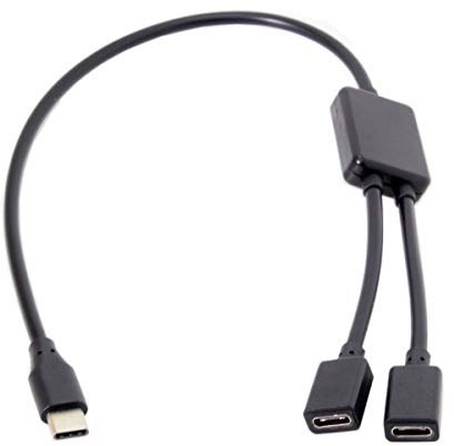 CY Cable tipo C OTG a puertos duales USB-C hembra Hub Cable para computadora portátil PC mouse Flash Disk
