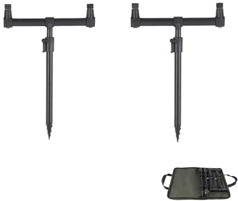 Topyond Fishing Rod Stand Set, Aluminum Alloy Carp Fishing Rod Pod Set Fishing Tackle Rod Pod Set Adjustable Fishing Rod Holder for Outdoor Fishing Fishing Tripod