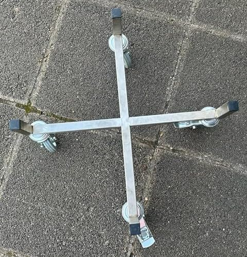 Fassroller Tonnenroller Rollwagen Transportroller X Metall bis 640kg In/Outdoor (X-SVR-D-400 Belastung 375mm)