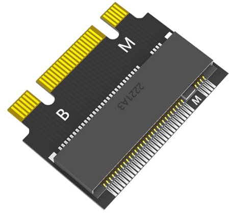 JMT Carte adaptateur d'extension M.2 NVME M-Key B+M 2230 vers 2242 SATA Bus SSD compatible avec les séries ThinkPad X270 X280 T470 T480 L480 T580 (2230 à 2242)