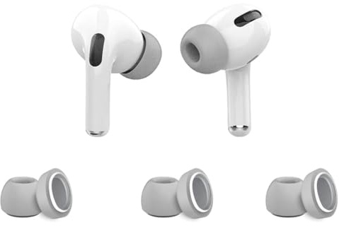 Zotech 3 paia di gommini in memory foam per cuffie per Apple AirPods Pro di prima e seconda generazione (grigio)