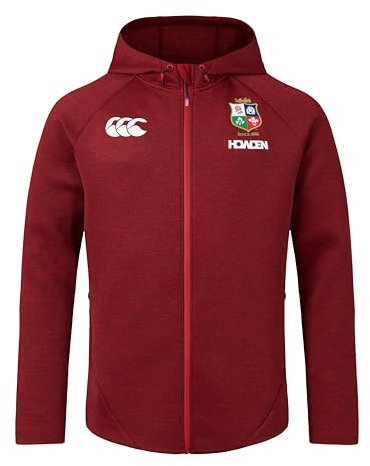 Canterbury Men's British & Irish Lions Hoody | Soft Fabric | Official British & Irish Lions Licensed Product Hoodie, Red Dahlia, XL