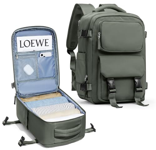 SZLX Zaino da viaggio grande da donna da escursionismo sportivo da esterno impermeabile da scuola casual laptop da 14 pollici,40x20x25cm