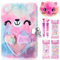 Invalidism Bear Secret Diary for Girls, Kids Stationary Sets Girls Stationary Sets for Girls Secret Diary with Lock and Pen Girls Stationary Gift Sets for 6-13 Year Old Girls Notebooks for Girls