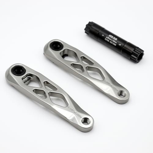 EVOSID Mountainbike-Kurbelgarnitur, Fahrrad-Kurbelarm-Set, 165/170/175 mm, R-SPEC Trail Enduro Dub 29, hohle Fahrradkurbelspindel CNC, geeignet für DH AM XC (Titan-170 mm Kurbel)