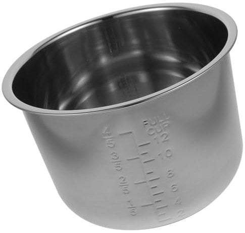 MOLUCKFU Cooker Pot Replacement 304 Stainless Steel Inner Pot for Rice Cooker Black Non-stick 1pc