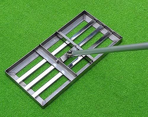 Werkzeug, Rasennivellierrechen Golf Garten Gras Rasen Push Golfausrüstung für Garten Hinterhof Golf/Rasen mit 47-Zoll-Edelstahlstange