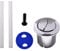 Chrome Toilet Flush Button Dual with Plain Push Rods Short Body Compatible with Roca D1D AH0002100R