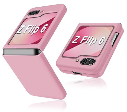 Cover Samsung Galaxy Z Flip 6 5G (2024 New) - Custodia in silicone liquido ultra sottile leggera premium rigida antiurto - custodia originale per Samsung Z Flip 6 (rosa)