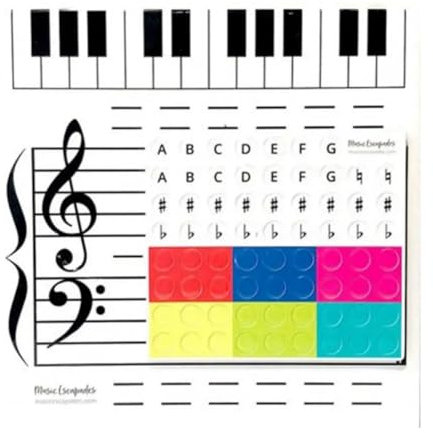 Carriere Magnetische Notenlinien-Tafel, Löschbares Papier, Unterhaltsames Musikunterricht-Whiteboard-Spielzeug für Kinder, Einfach zu Bedienen, Langlebige Verarbeitung