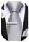 Barry.Wang Krawatten-Set für Herren, einfarbig, Seide, 8,4 cm, Krawatte, Einstecktuch, Manschettenknöpfe, Clip-Set, Business, Hochzeit, Party, Krawatte für Herren, silber, Einheitsgröße
