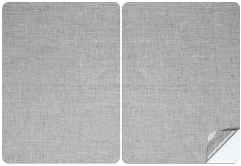 2 Parches de Reparación de Tela Autoadhesiva, 20 x 28 cm, Tela de Lino Autoadhesiva, Parches para Sofás, Asientos de Coche, Cortinas, Muebles, Reposacabezas (Gris Claro)