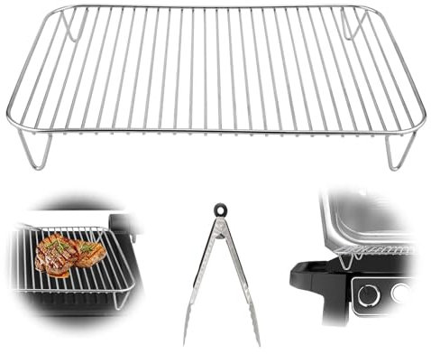 Griglia antiaderente per Ninja Woodfire Barbecue Elettrico & Affumicatore, Accessori Grill Compatibile con Ninja Woodfire OG701 OG751 Griglia Esterna Lavabile in Lavastoviglie (1 PC)