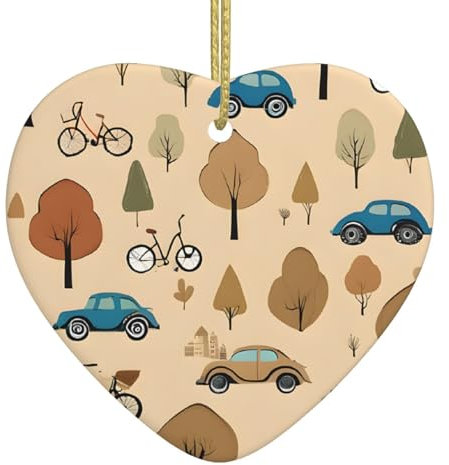 Christbaumkugel aus Keramik zum Aufhängen, für Auto und Fahrrad, festliche Weihnachtsdekoration für Party, Heimdekoration