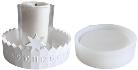 Silikonform Kerzenhalter - Adventskalender 2024 Silikonform Kerzenhalter | Weihnachts-Countdown-Kalender Harz Epoxyform | Kerzenform Für Zu Hause | Dekorationsform Für Festliche Atmosphäre