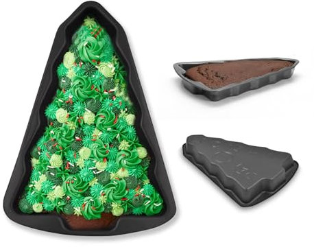 Avilia Stampo a Forma di Albero Antiaderente in Alluminio 38x26cm - Ideale per Torte, Biscotti, Pasticcini o Altri Dolci a Tema Natalizio - Facile da Usare e Facile da Pulire - Creativo