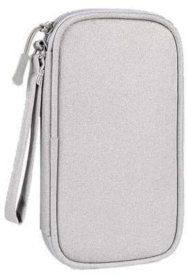 JEYORZY 1 pcs Borsa per Cavi, Organizzatore Cavi Custodia da Viaggio, accessori elettronici borsa universale, Borsa per Gadget Elettronica Portatile, per Caricabatterie, Power Bank, Hard disk, Grigio