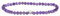 LAKADA Echtes Amethyst Edelstein Armband mit facettierten 4mm Perlen und Edelstahlherz Heilstein Schutzstein Edelsteinarmband Glücksbringer Talisman Geschenk (Amethyst, 18CM, S)