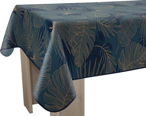 Le linge de Jules Nappe Anti-Taches Olinda Bleu - Rectangle 150 x 200 cm