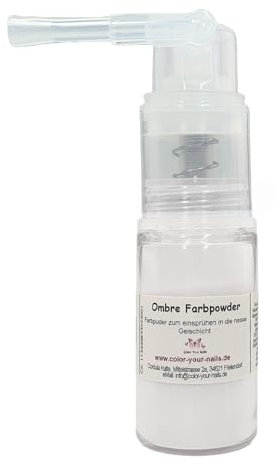 8g Farb Ombre Spray Hochweiß in spezieller Sprühflasche für Farbverlauf und Babyboomer Nägel