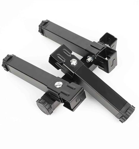 Lot de 4 pieds de lit réglables universels noirs en hauteur pour cadre de lit, 50 cm, pieds réglables pour cadre de lit, convient pour sommier tapissier