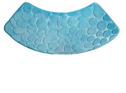 Gdfnmogo Tappetino da doccia angolare, antiscivolo, lavabile, ad asciugatura rapida, in poliestere, per lavanderia, vasca e soggiorno, 30 x 60 x 100 cm (blu)