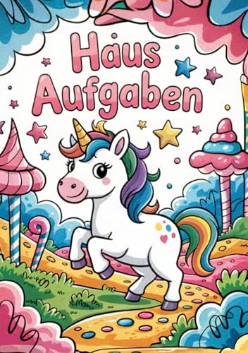 Hausaufgabenheft Einhorn: Schulplaner mit Stundenplänen & mehr in DIN A5 für Grundschule oder Gymnasium für Mädchen