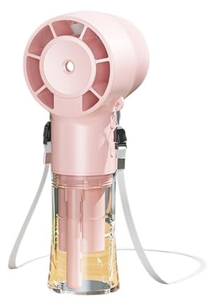 dijiusidy Ventilateur brumisateur portatif pour, sortie haute vitesse, portable, ABS, batterie rechargeable USB 1200 mAh, rose