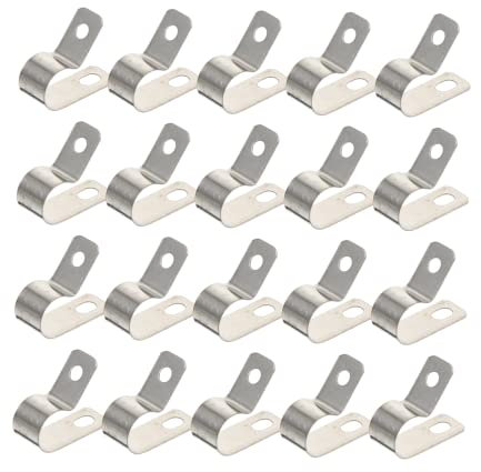 DIYEAH 20Pièces Clips de Câble Métalliques Organisateurs de Câbles Inoxydable pour Rangement et Durable