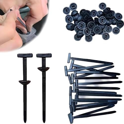 Nylon Universal Cable Tie Buckle,100pcs Heavy-Duty Self-Locking UV-Resistant Wire Nylon,Multipurpose Plastic Cable Ties Tool for Car Daily Repair